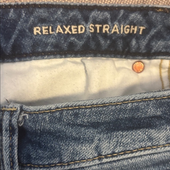 American Eagle Relaxed Straight Size 29x30 Dark Wash Flex Fit Mid Rise Denim - Picture 3 of 7